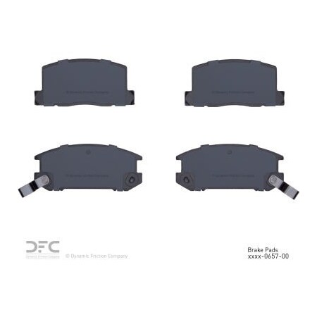 Dynamic Friction Co DFC 3000 Semi-Metallic Brake Pads - 1311-0657-00